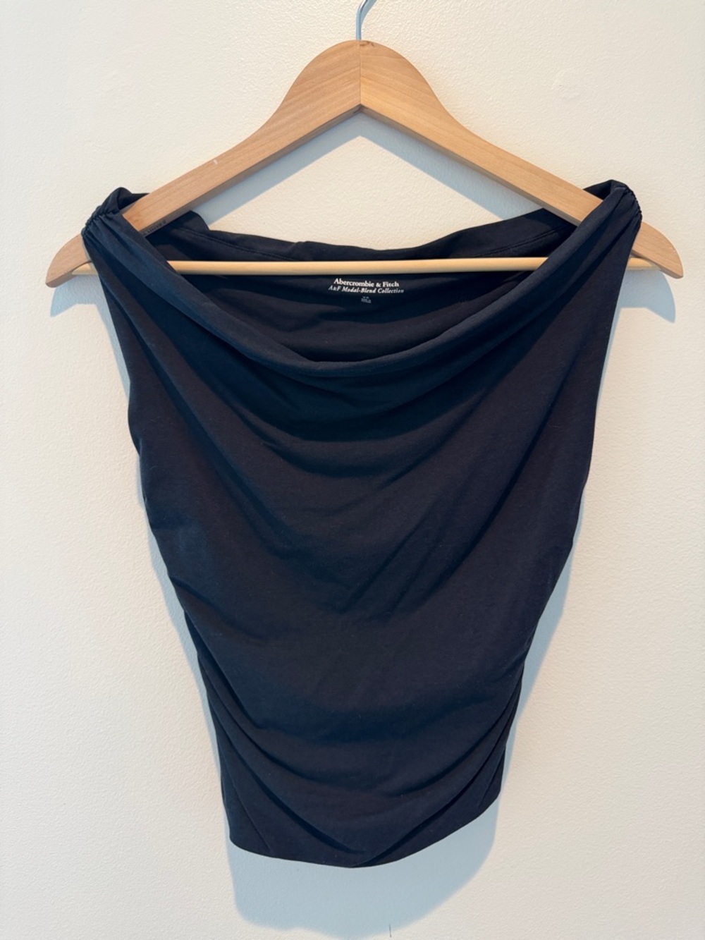 Abercrombie & Fitch Black Cowl Neck Tube Top